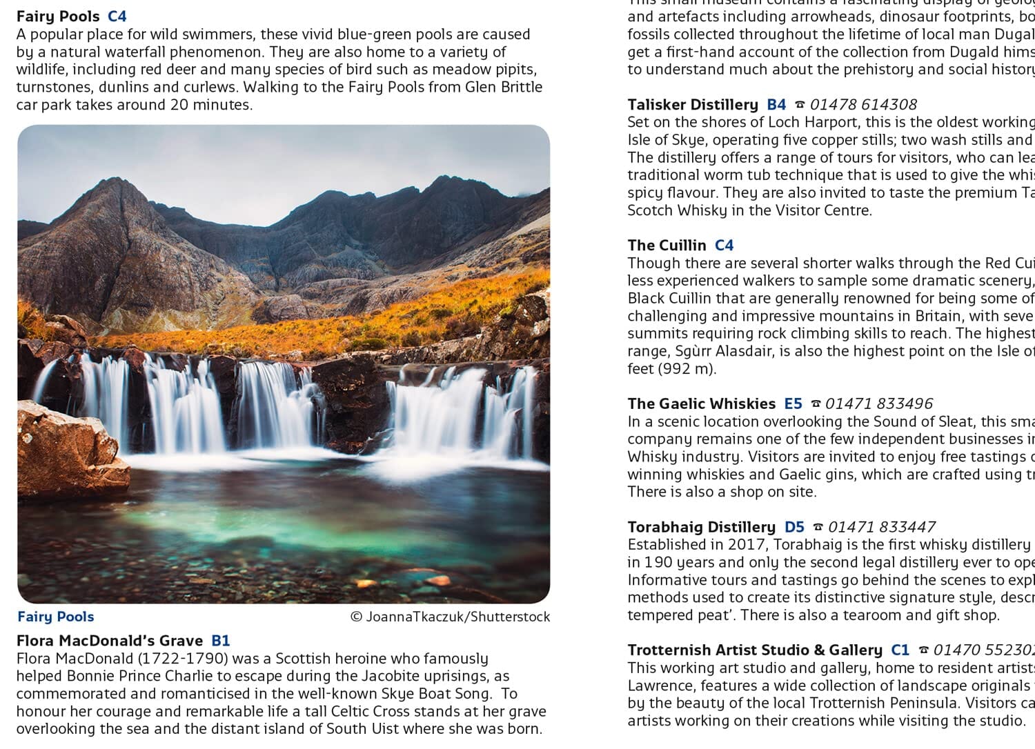 Carte de poche - Ile de Skye | Collins carte routière Collins