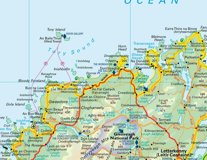 Carte de poche - Irlande du Nord | Collins carte routière Collins 