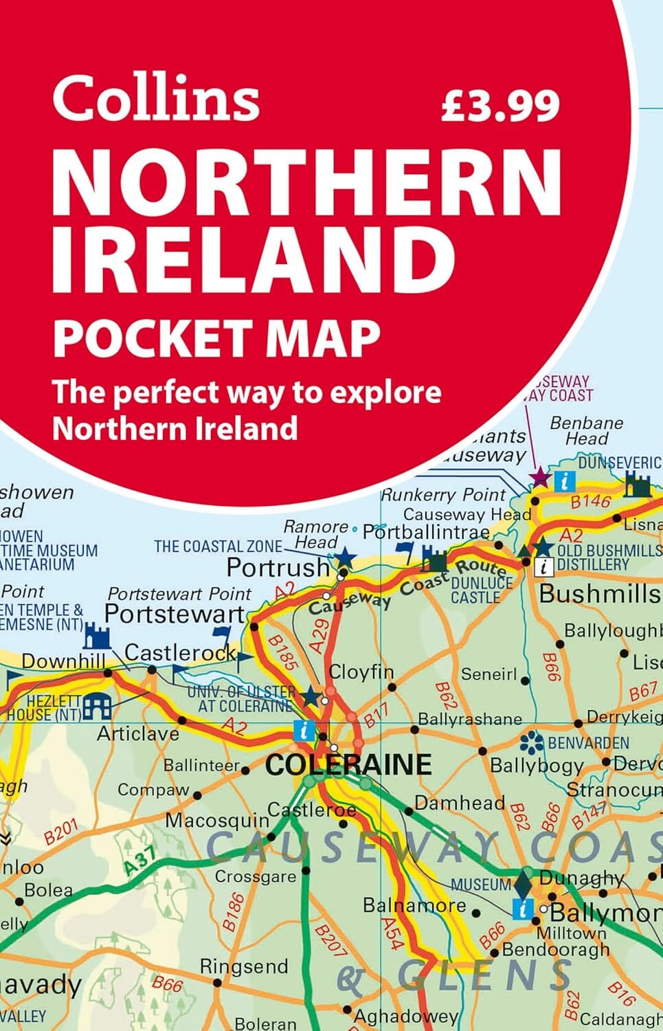 Carte de poche - Irlande du Nord | Collins carte routière Collins 