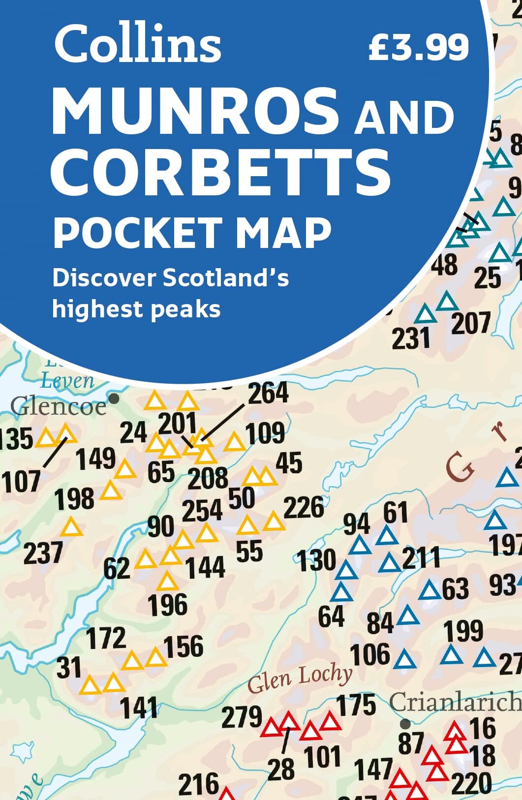 Carte de poche - Munros & Corbetts (Écosse) | Collins carte routière Collins