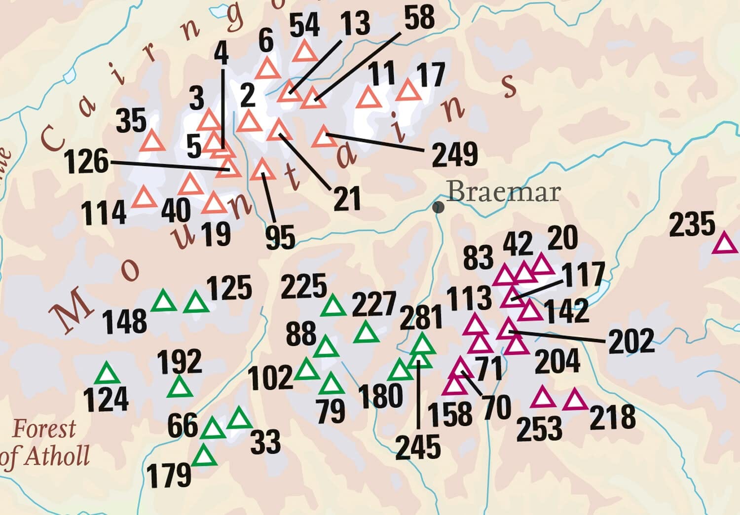 Carte de poche - Munros & Corbetts (Écosse) | Collins carte routière Collins