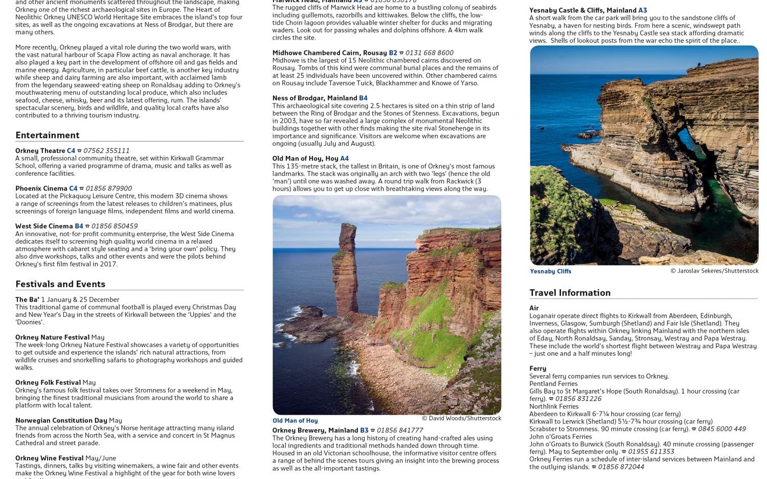 Carte de poche - Orkney (Écosse) | Collins carte routière Collins