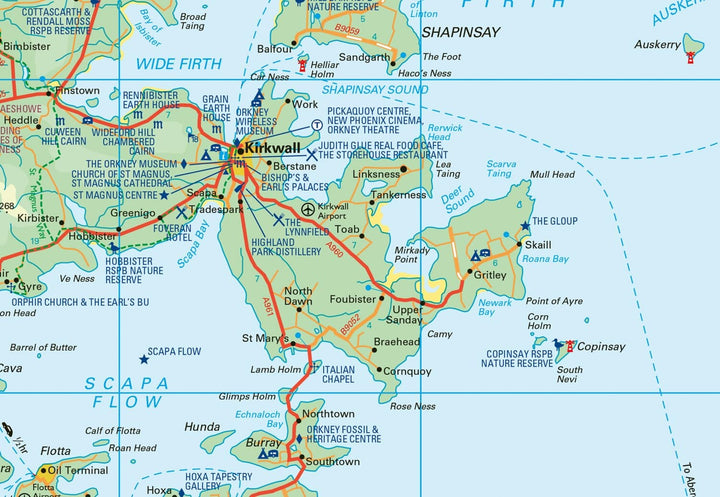 Carte de poche - Orkney (Écosse) | Collins carte routière Collins 