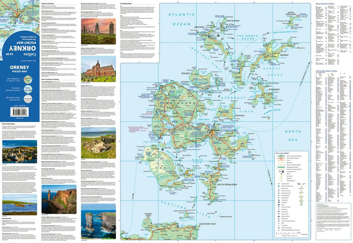 Carte de poche - Orkney (Écosse) | Collins carte routière Collins 