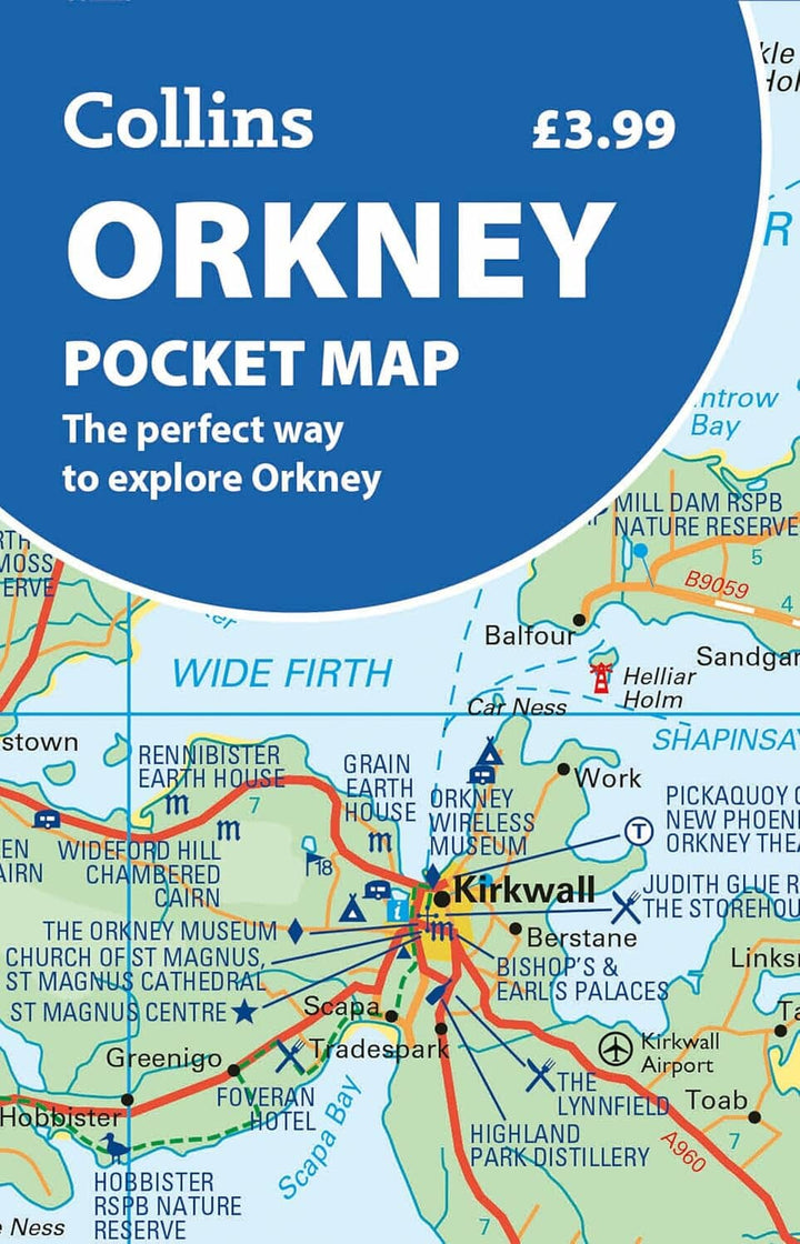 Carte de poche - Orkney (Écosse) | Collins carte routière Collins 