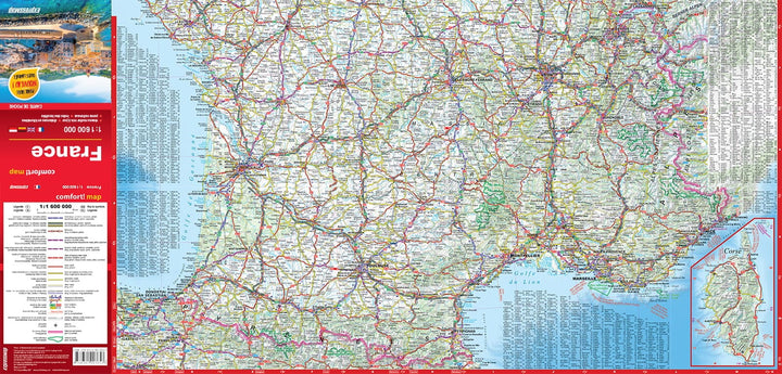 Carte de poche plastifiée - France | Express Map carte pliée Express Map 