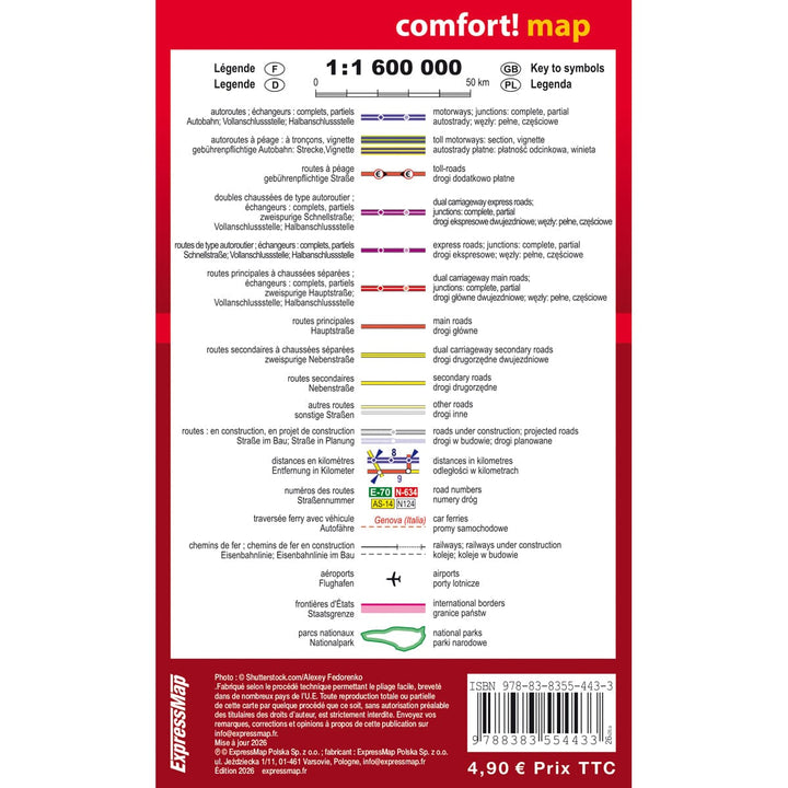 Carte de poche plastifiée - France | Express Map carte routière Express Map 