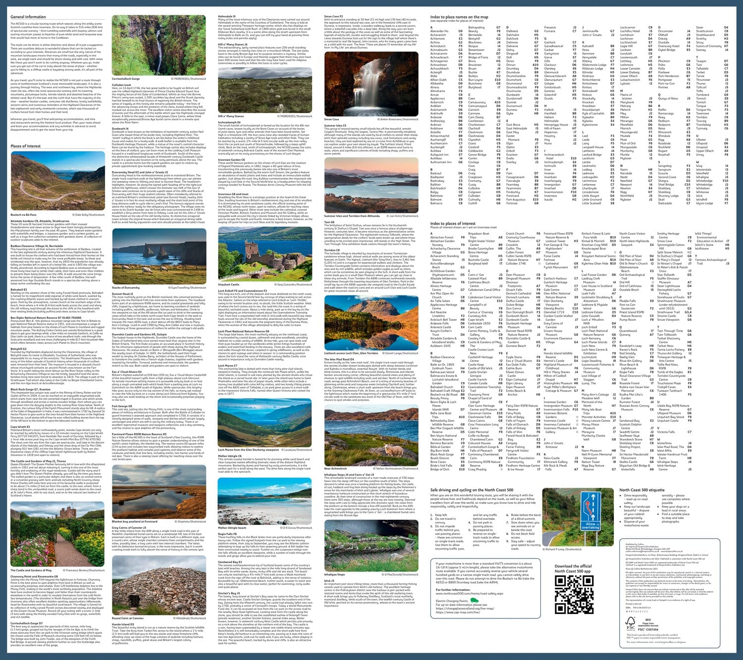 Carte de poche - Scotland’s North Coast 500 Route Official Map | Collins carte routière Collins