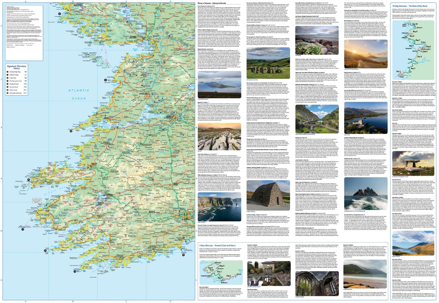 Carte de poche - Wild Atlantic Way | Collins carte routière Collins 