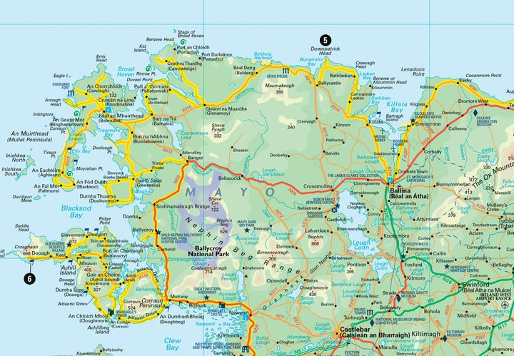 Carte de poche - Wild Atlantic Way | Collins carte routière Collins 