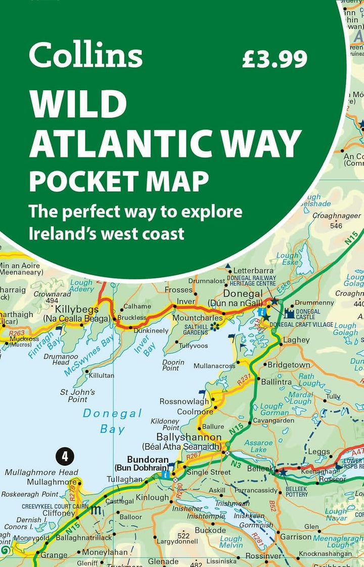 Carte de poche - Wild Atlantic Way | Collins carte routière Collins 