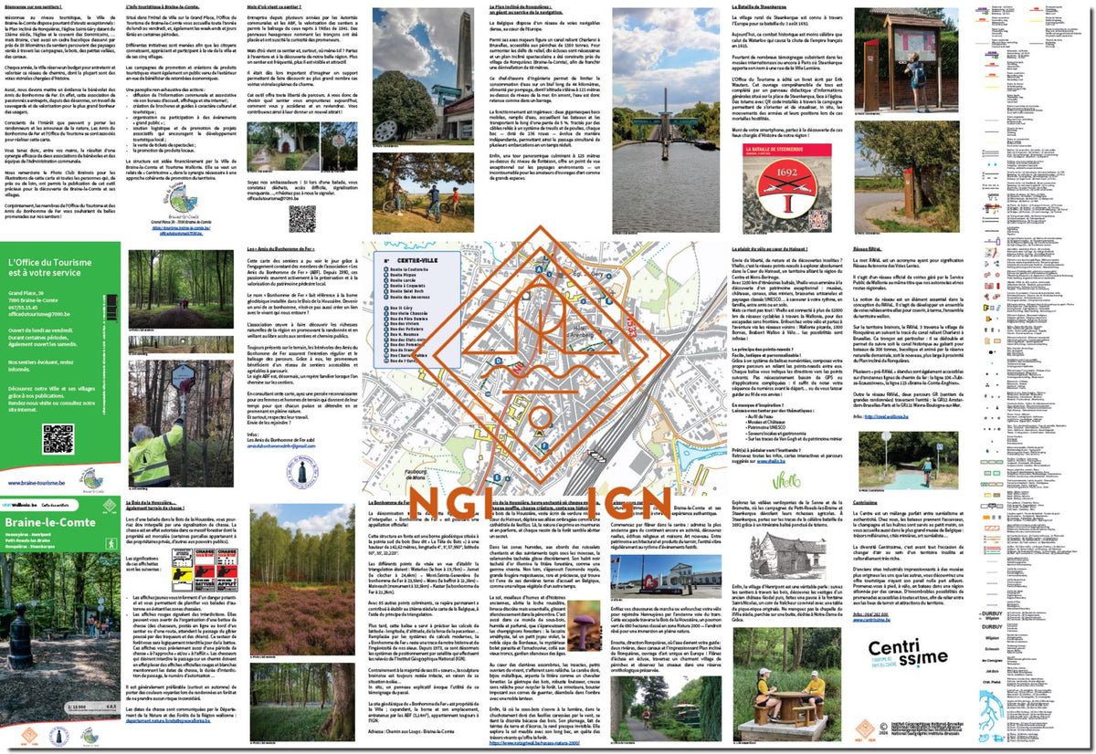 Carte de promenades - Braine-le-Comte (Belgique) | NGI carte de randonnée IGN Belgique 
