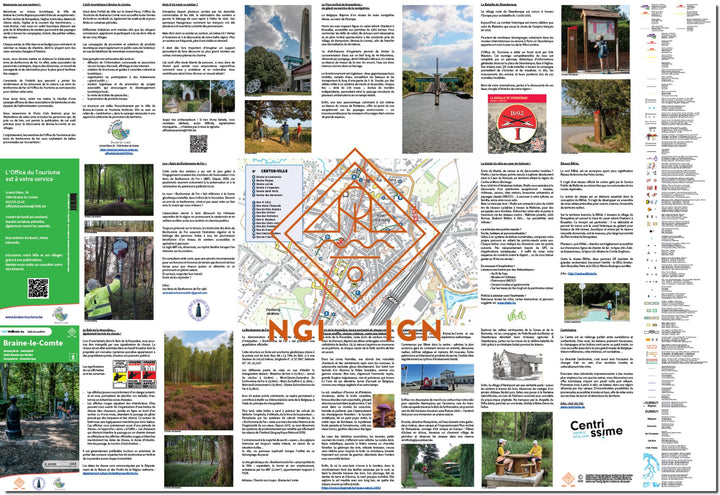 Carte de promenades - Braine-le-Comte (Belgique) | NGI carte de randonnée IGN Belgique 