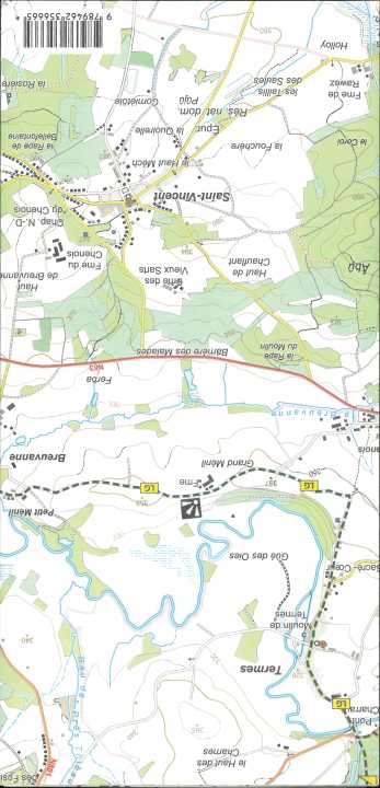 Carte de promenades - Chiny, Florenville, Herbeumont (Belgique) | NGI carte de randonnée IGN Belgique