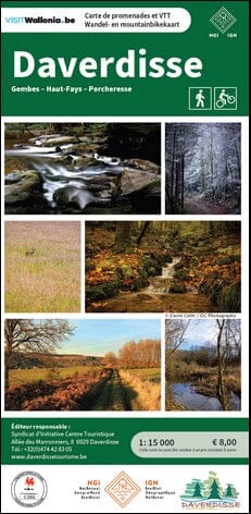 Carte de promenades et VTT - Daverdisse (Belgique) | NGI carte de randonnée IGN Belgique
