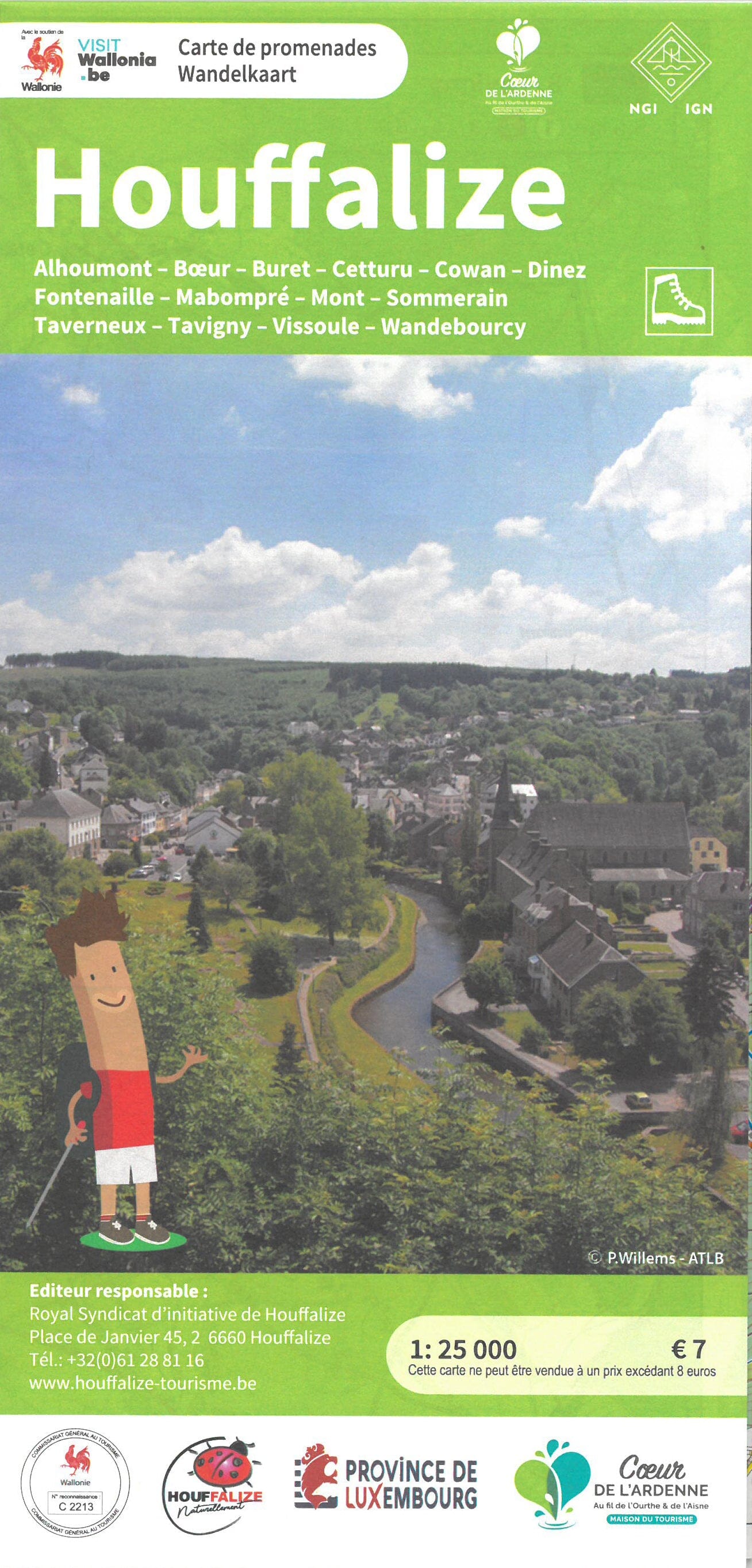 Carte de promenades - Houffalize (Belgique) | NGI carte de randonnée IGN Belgique