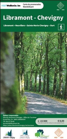 Carte de promenades - Libramont-Chevigny (Belgique) | NGI carte de randonnée IGN Belgique 