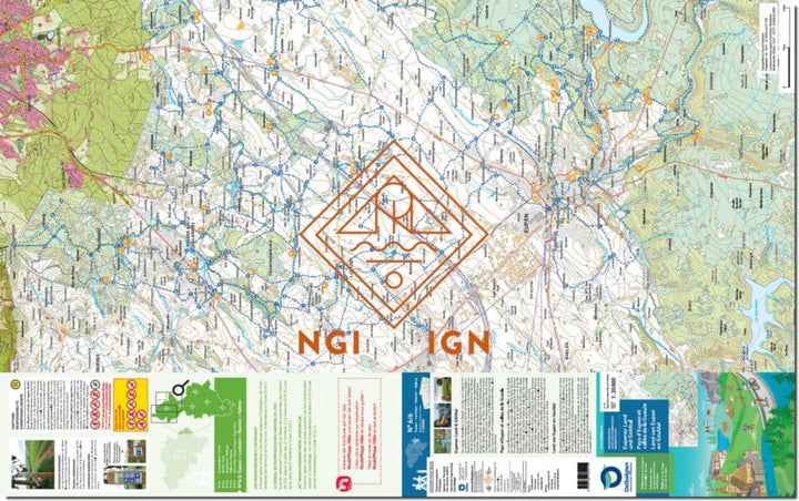 Carte de promenades - Pays Eupen & Vallée de la Gueule (Belgique) | NGI carte de randonnée IGN Belgique 