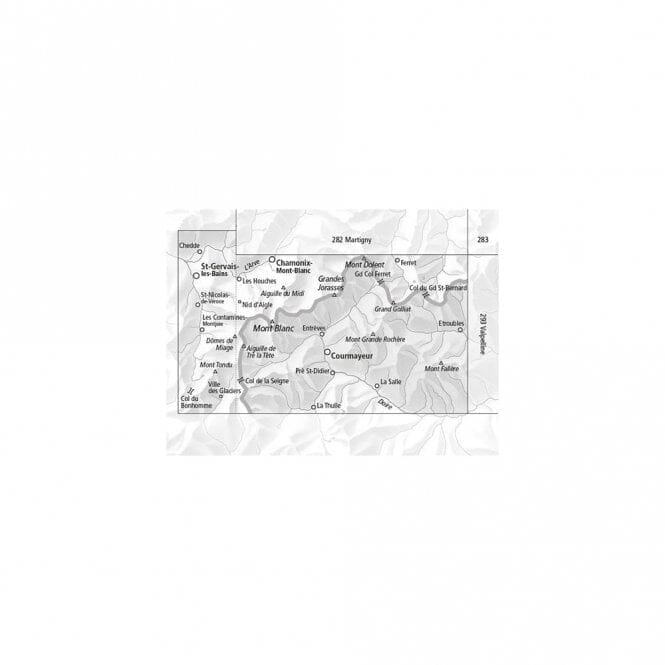 Carte de randonnée à ski n° 492S - Mont Blanc, Chamonix | Swisstopo - ski au 1/50 000 carte de randonnée Swisstopo 