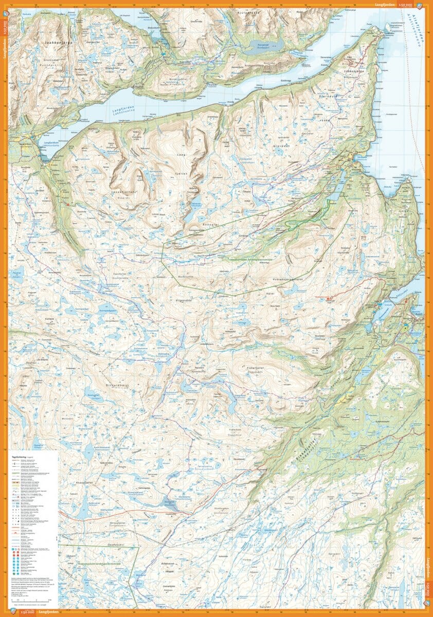 Carte de randonnée - Alta (Norvège) | Calazo - 1/50 000 carte de randonnée Calazo