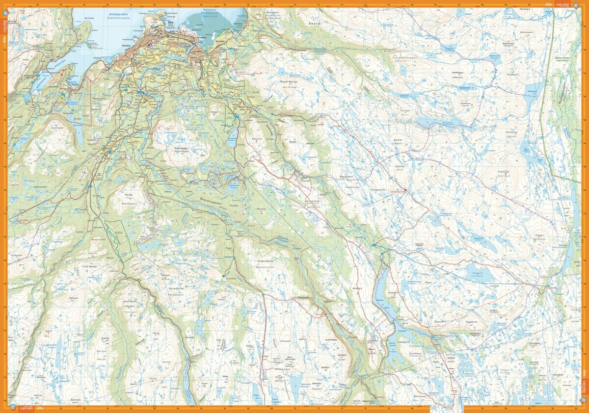 Carte de randonnée - Alta (Norvège) | Calazo - 1/50 000 carte de randonnée Calazo