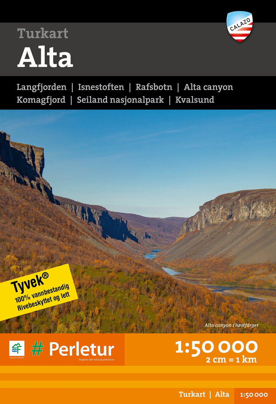 Carte de randonnée - Alta (Norvège) | Calazo - 1/50 000 carte pliée Calazo 