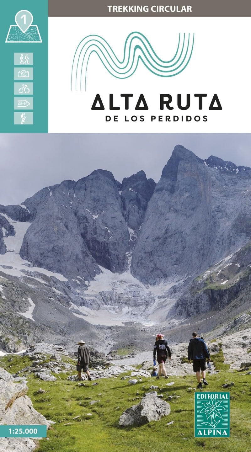 Carte de randonnée - "Alta Ruta de los Perdidos" : Mont Perdu & Vignemale (Pyrénées, Espagne) | Alpina carte de randonnée Editorial Alpina