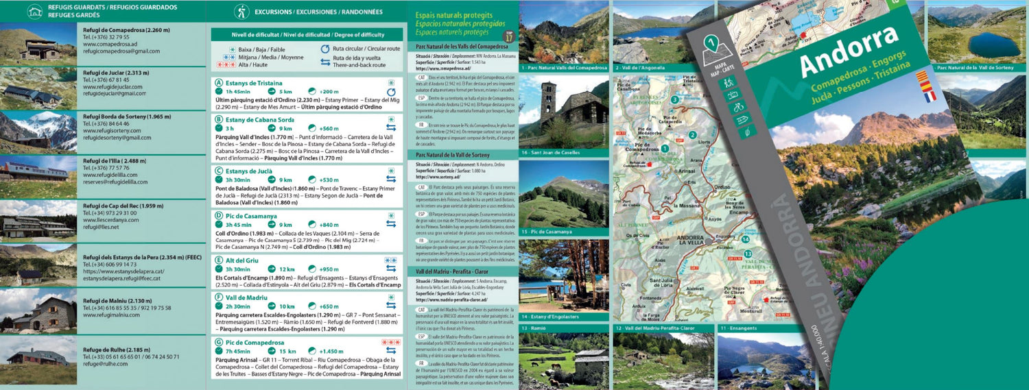 Carte de randonnée - Andorre | Alpina carte de randonnée Editorial Alpina