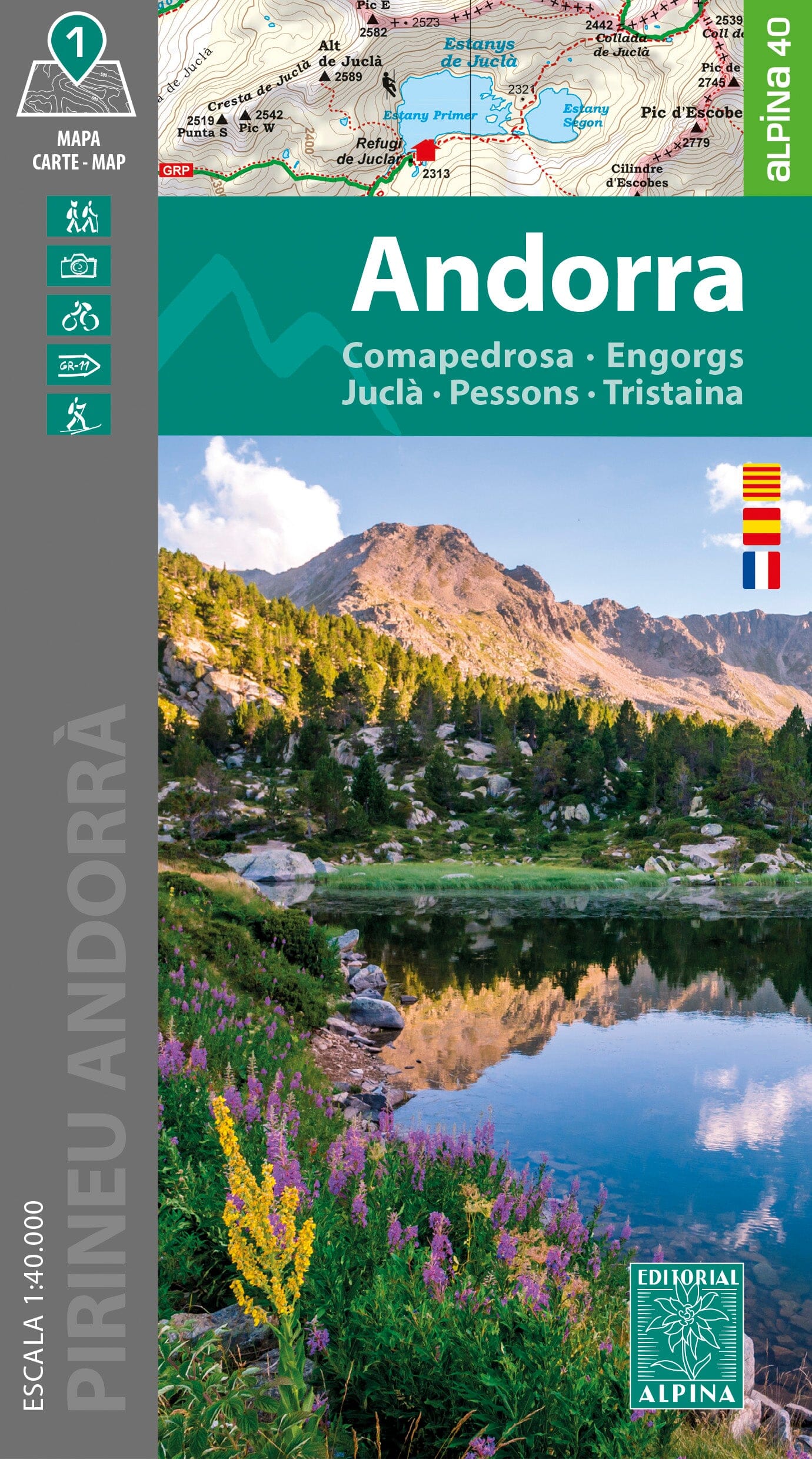 Carte de randonnée - Andorre | Alpina carte de randonnée Editorial Alpina