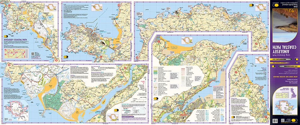 Carte de randonnée - Anglesey Coastal Path XT40 | Harvey Maps - National Trail maps carte de randonnée Harvey Maps 