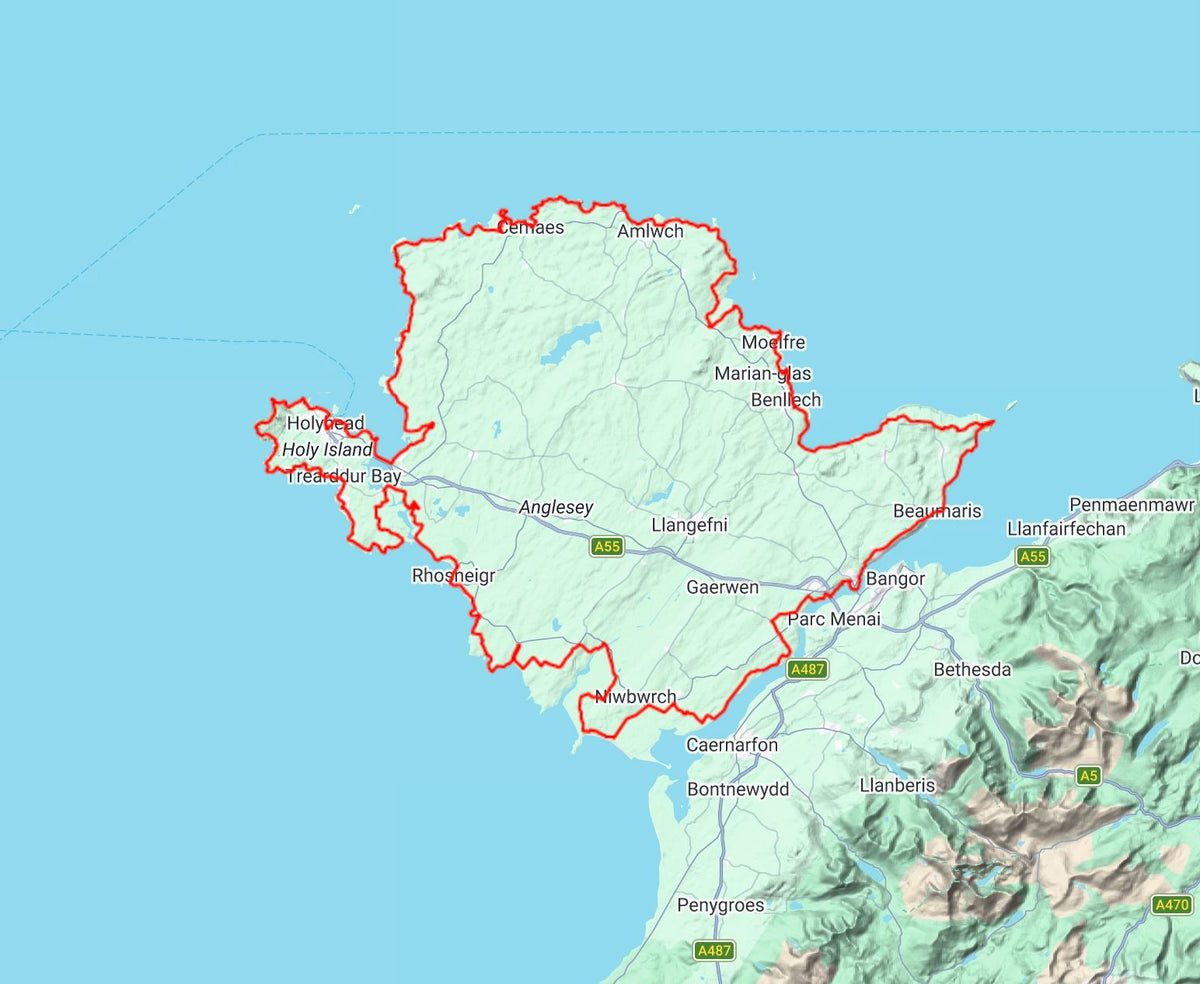 Carte de randonnée - Anglesey Coastal Path XT40 | Harvey Maps - National Trail maps carte de randonnée Harvey Maps 
