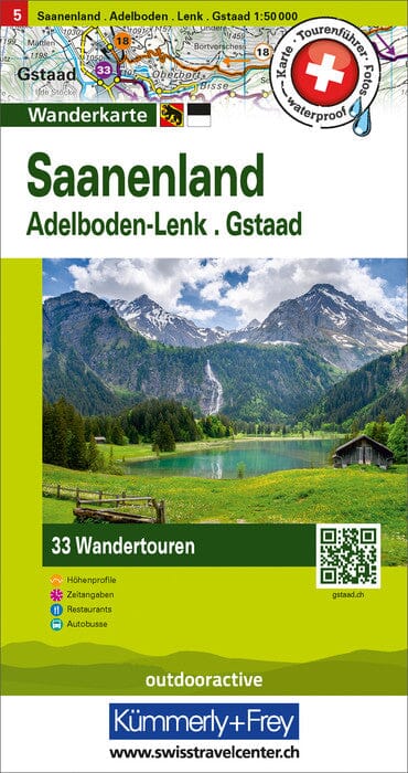 Carte de randonnée backcountry n° HKF.WK.05 - Saanenland, Adelboden-Lenk (Suisse) | Hallwag carte de randonnée Hallwag