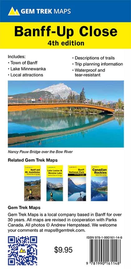 Carte de randonnée - Banff Up-Close (Alberta, Canada) | Gem Trek - 1:35 000 carte de randonnée Gem Trek Publishing