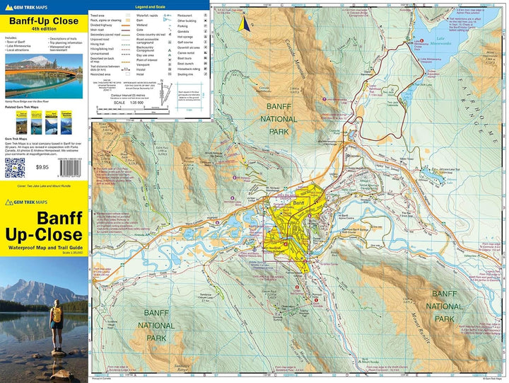 Carte de randonnée - Banff Up-Close (Alberta, Canada) | Gem Trek - 1:35 000 carte de randonnée Gem Trek Publishing