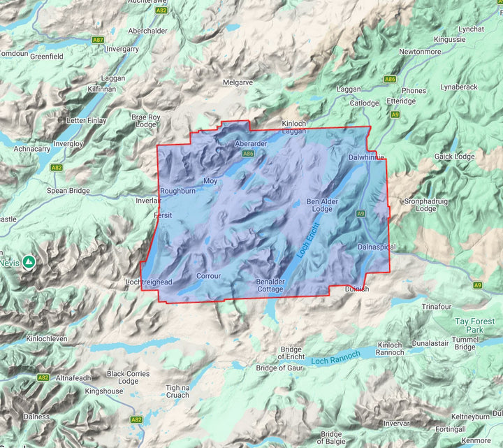 Carte de randonnée - Ben Alder XT40 | Harvey Maps - Ultramap carte de randonnée Harvey Maps 