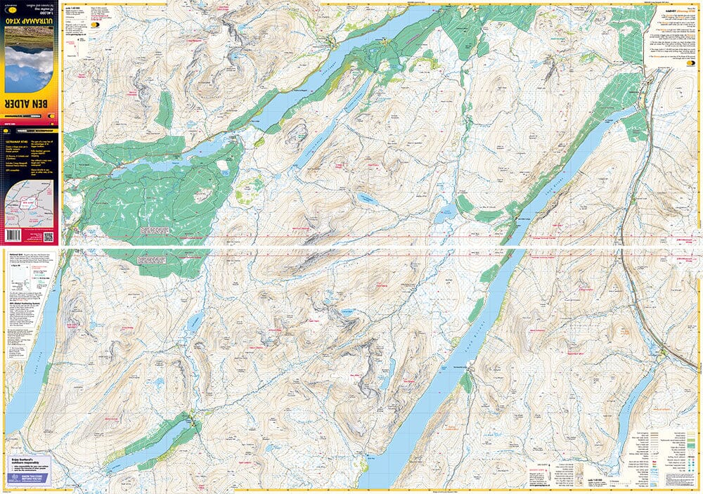 Carte de randonnée - Ben Alder XT40 | Harvey Maps - Ultramap carte de randonnée Harvey Maps 