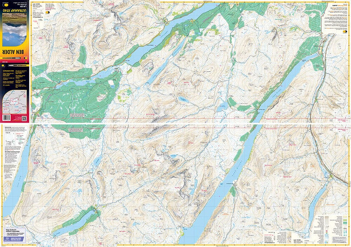 Carte de randonnée - Ben Alder XT40 | Harvey Maps - Ultramap carte de randonnée Harvey Maps 