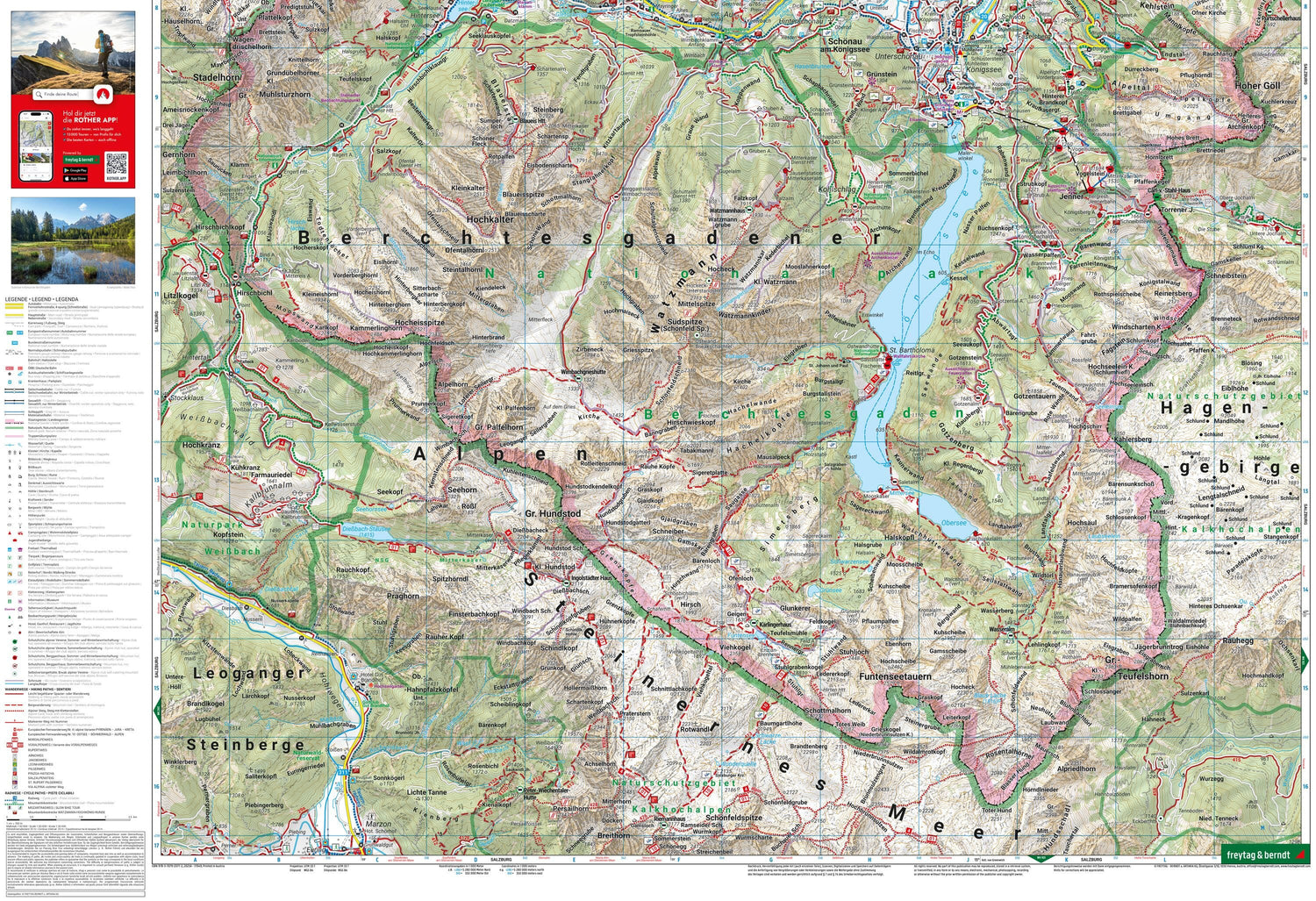 Carte de randonnée - Berchtesgaden, Bad Reichenhall (Allemagne), n° WKD5 | Freytag & Berndt carte de randonnée Freytag & Berndt 