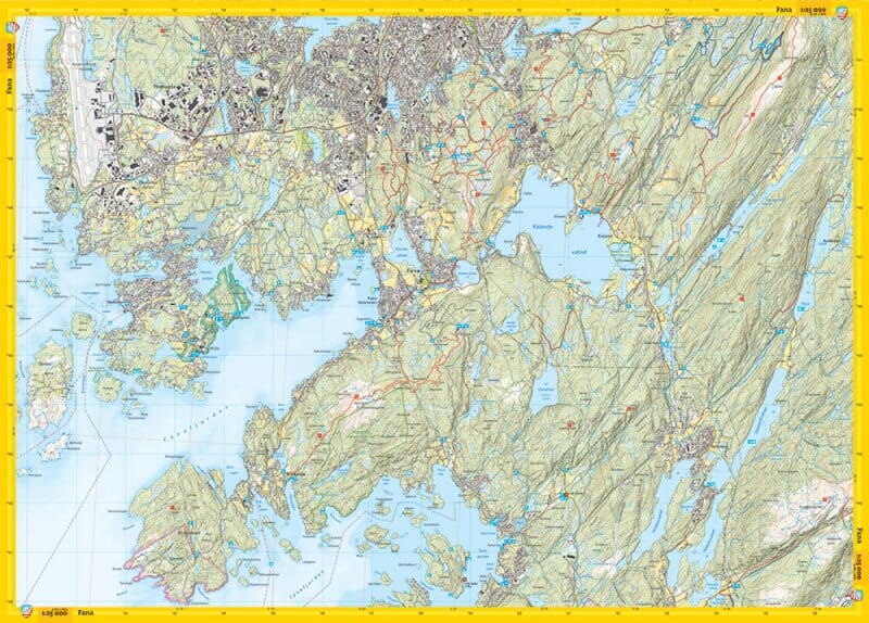Hiking map - Bergen & 7 Fjellsturen - Stikart (Norway) | Calazo