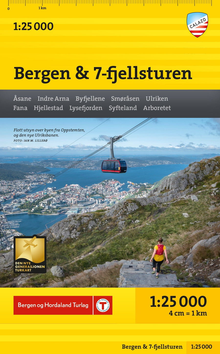 Carte de randonnée - Bergen & 7-fjellsturen - Stikart (Norvège) | Calazo carte pliée Calazo 
