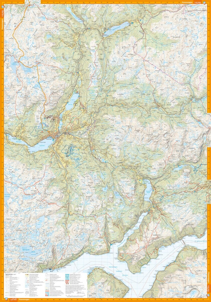 Carte de randonnée - Bergsdalen & Voss (Norvège) | Calazo - 1/50 000 carte de randonnée Calazo 