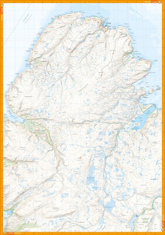 Carte de randonnée - Berlevåg & Båtsfjord (Norvège) | Calazo - 1/50 000 carte de randonnée Calazo