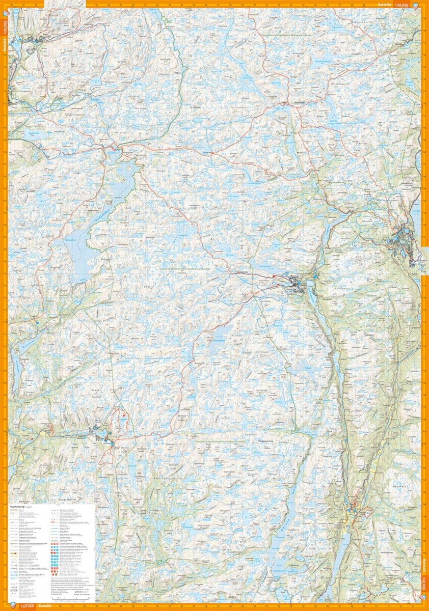 Carte de randonnée - Bjerkreimsheiene & Setesdal Vesthei sør (Norvège) | Calazo - 1/50 000 carte de randonnée Calazo 