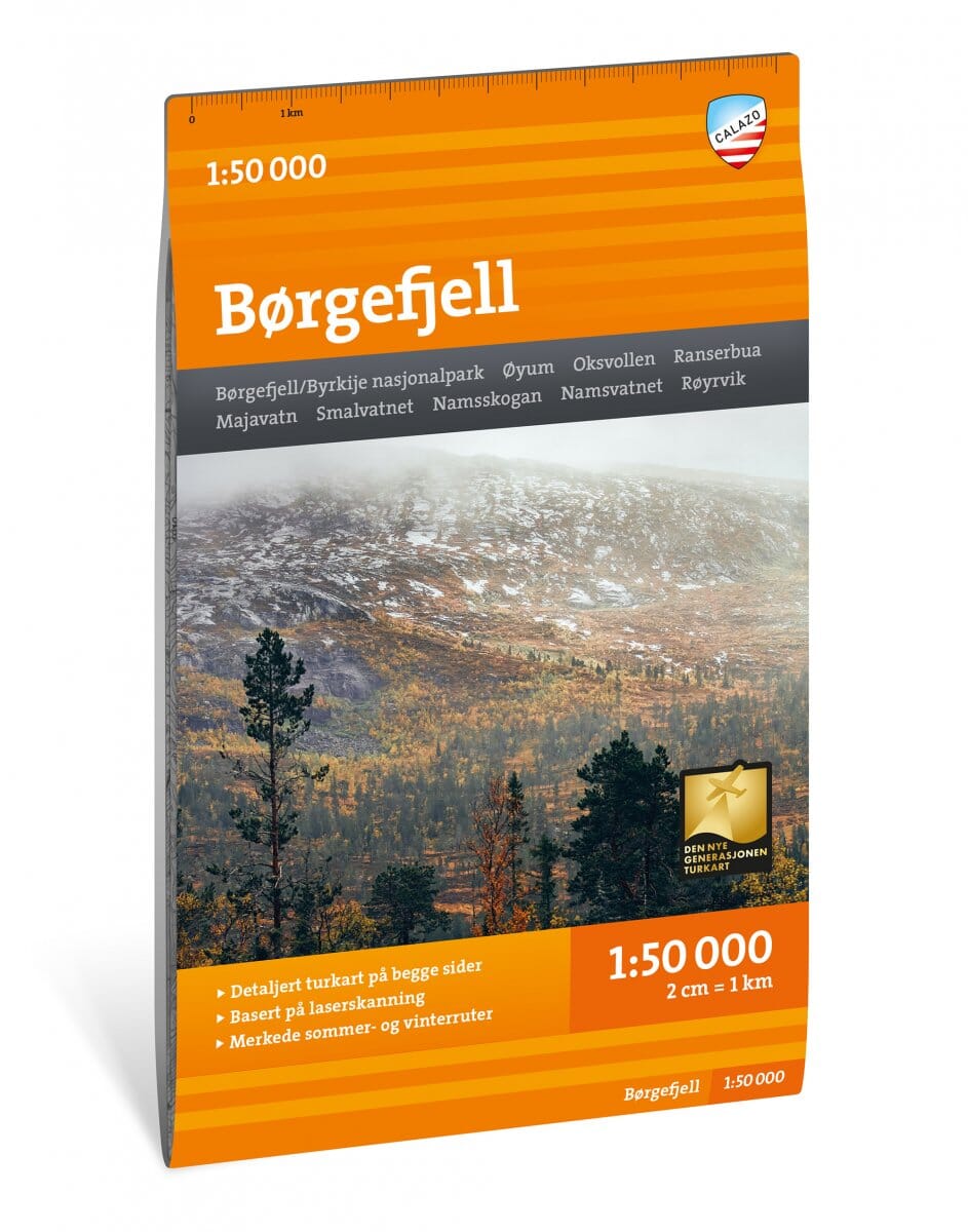 Carte de randonnée - Børgefjell (Norvège) | Calazo - 1/50 000 carte de randonnée Calazo