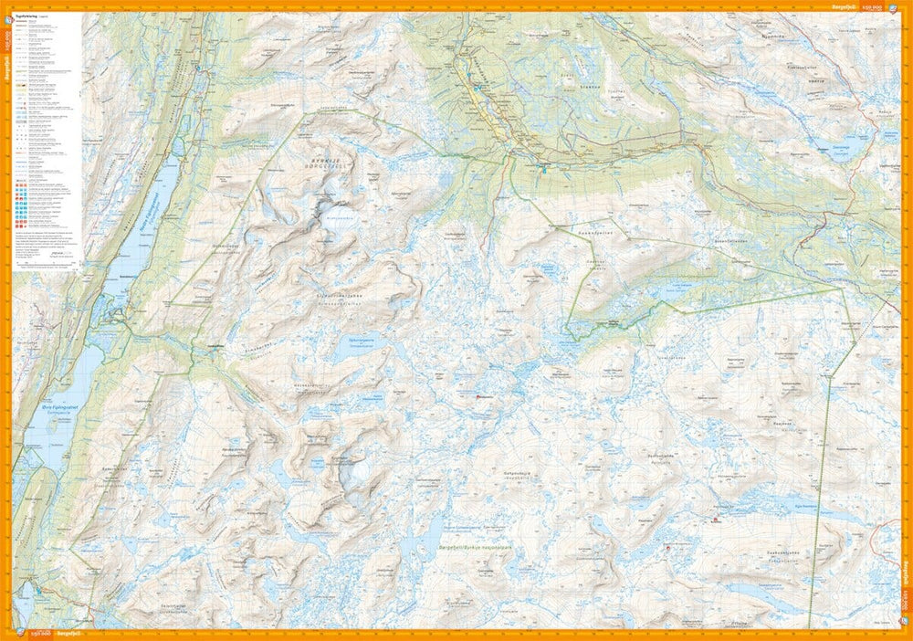 Carte de randonnée - Børgefjell (Norvège) | Calazo - 1/50 000 carte pliée Calazo 