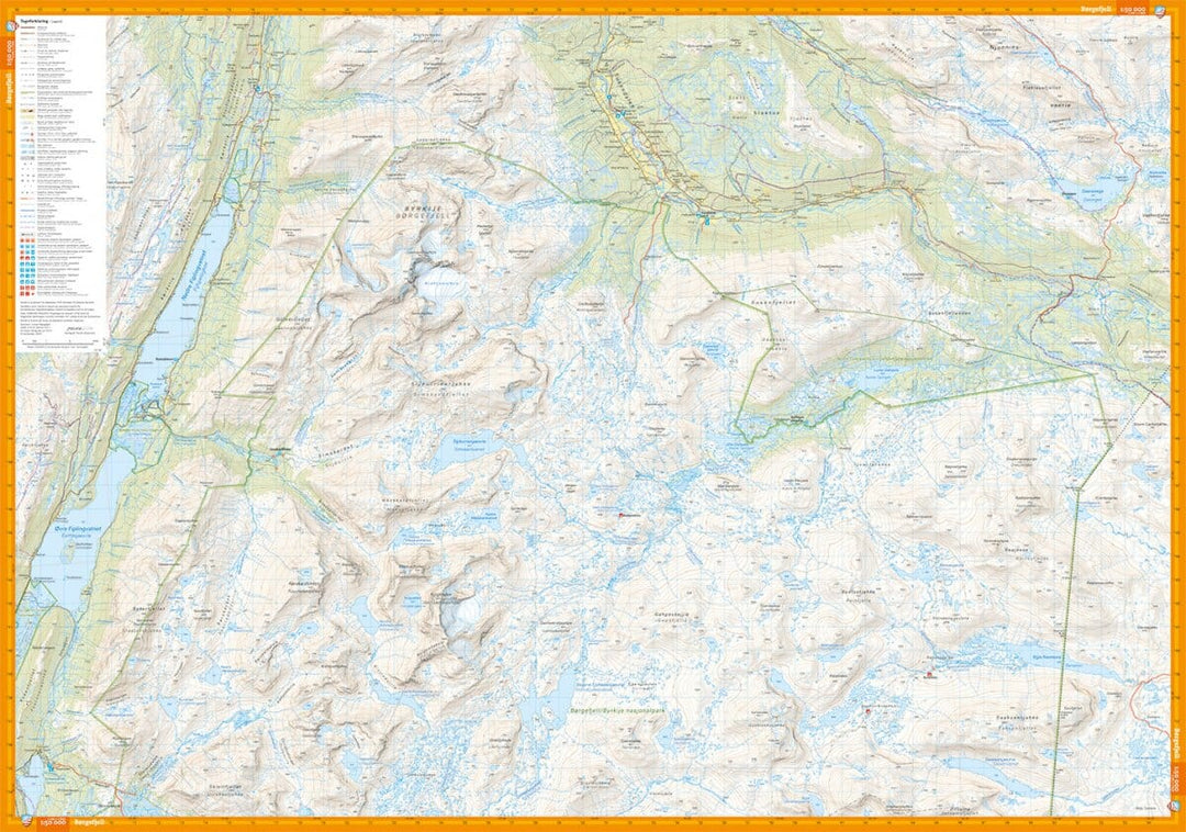 Carte de randonnée - Børgefjell (Norvège) | Calazo - 1/50 000 carte pliée Calazo 
