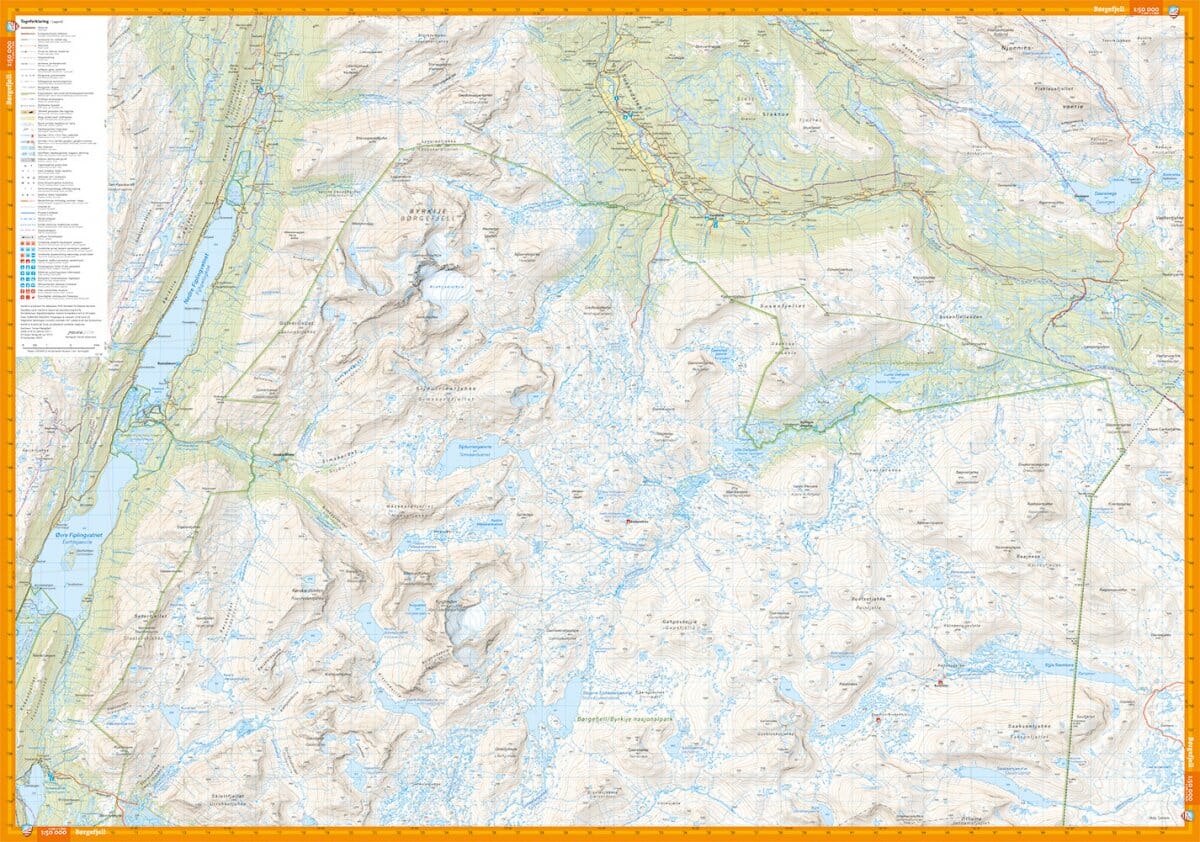 Carte de randonnée - Børgefjell (Norvège) | Calazo - 1/50 000 carte de randonnée Calazo
