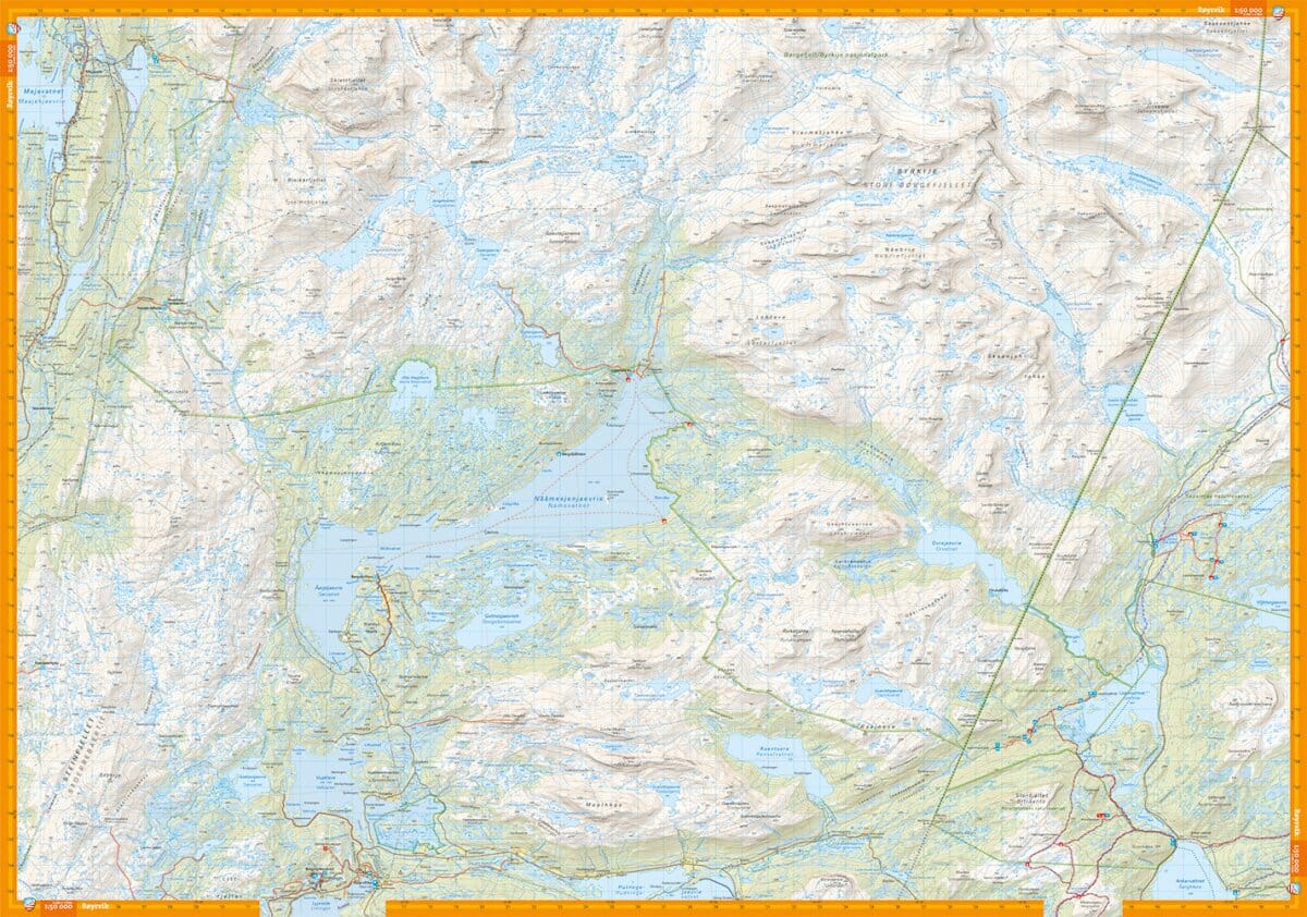 Carte de randonnée - Børgefjell (Norvège) | Calazo - 1/50 000 carte de randonnée Calazo