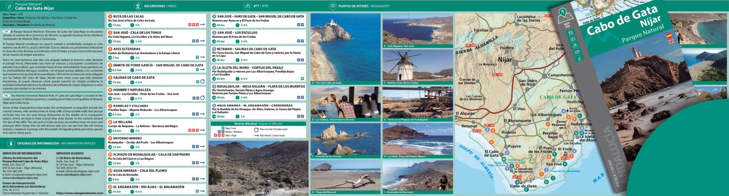 Carte de randonnée - Cabo de Gata, Nijar (Andalousie) | Alpina carte de randonnée Editorial Alpina