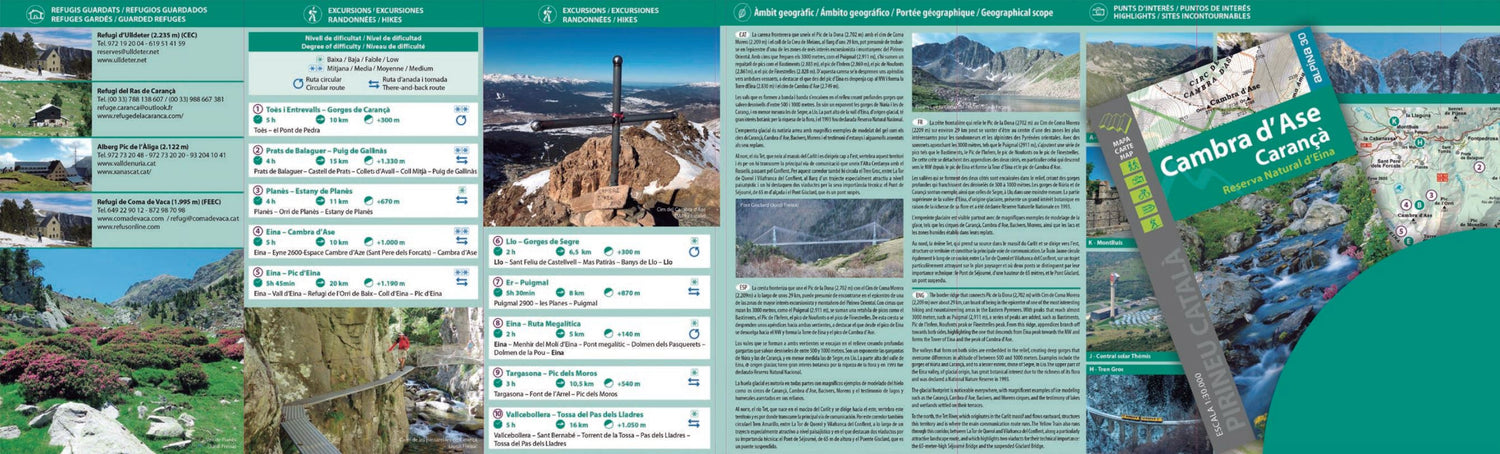 Carte de randonnée - Cambra d'Ase, Carança, Reserva natural d'Eina (Pyrénées catalanes) | Editorial Alpina carte de randonnée Editorial Alpina